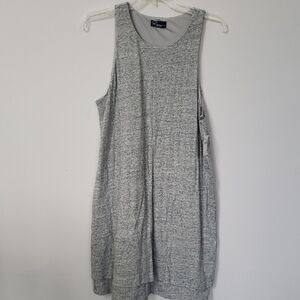 GAP Linen Blend Tank Dress Womens L Tee Shirt Double Layer Shift Cover Up